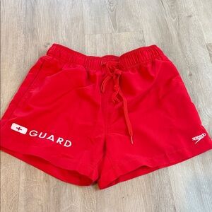 Speedo Red Guard Swim Shorts